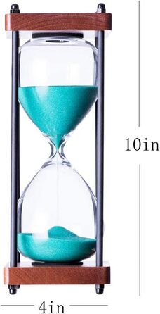 Великий пісочний годинник 60 хвилин Декоративний дерев'яний пісочний стакан (зелений)