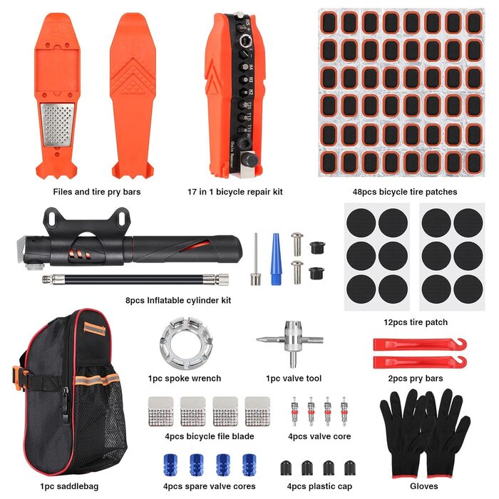 Набір для ремонту велосипеда SHYOSUCCE, 110 предметів