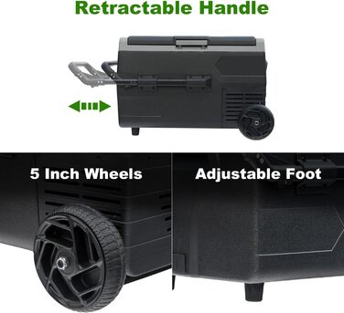 Електричний компресорний холодильник, автомобільний холодильник 50 літрів, 12/24/230 В, міні-холодильник для автомобіля, вантажівк