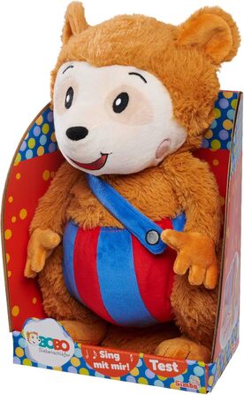 М'яка іграшка Bobo Siebenschlfer, плюшева іграшка Sing mit mir, грає музику, велика м'яка забава 35 см, підходить для дітей з перших місяців життя, коричневий, 109241017 -