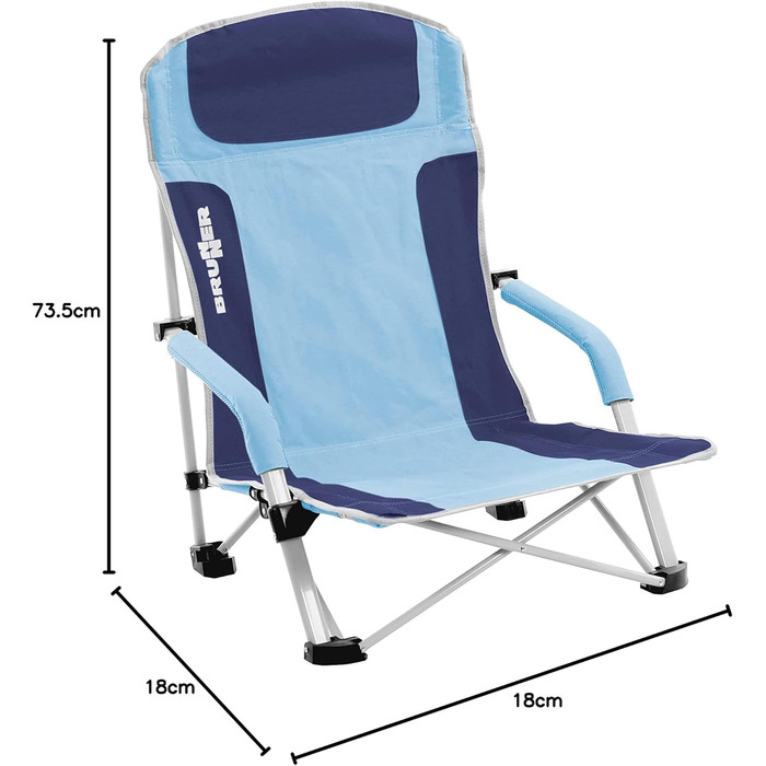 Пляжний стілець Була синій/світло-блакитний