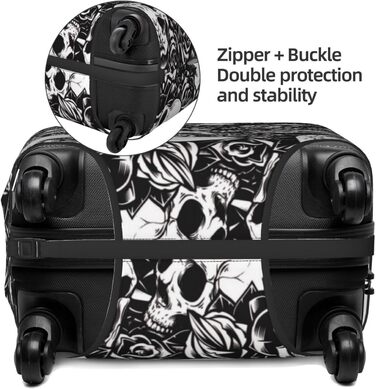 Чохол для валізи Totenkopf, міцний захист для багажу розміром 45.7-81.3 см, XL, чорний