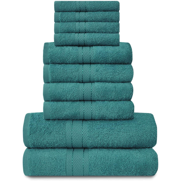 Сімейні рушники Lions, набір з 10 предметів, 100 єгипетська бавовна, 4 рушники для обличчя, 4 рушники для рук, 2 рушники для ванни