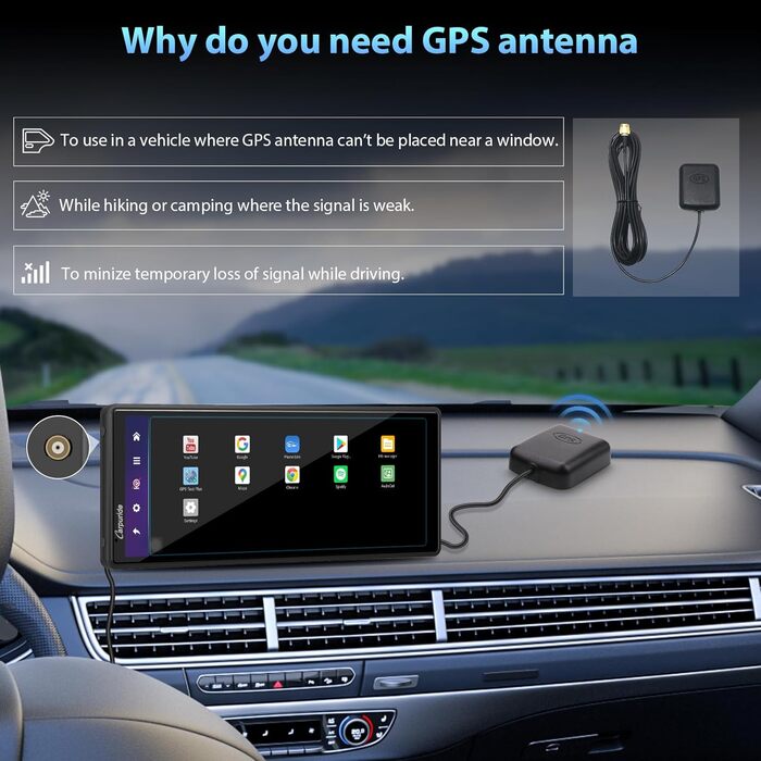 Бездротовий CarPlay та Android Auto 464 ГБ, онлайн та офлайн GPS, G00GLE Play, Netflix, Mirror Link, Bluetooth, GPS-антена, камера заднього виду, повноекранний екран 10,26 дюйма, площа дисплея 9,3 дюйма W102PLUS