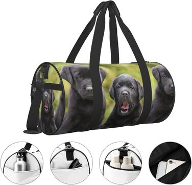 Велика дорожня сумка Гавайська Пальма Легка та міцна Ідеальний подарунок для походів, відпусток, ділових поїздок та іншого, Лабрадор Ретрівер, Універсальний розмір