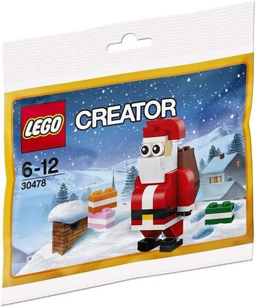Конструктор LEGO Creator - Jolly Santa 30478, 74 деталі, фігурка Санти