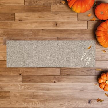 Килимок MOCAVI для дверей, парковка для взуття, 30x100 см, що прається, бежевий, Hej Scandi, килимок для взуття, довгий, вузький, без взуття, декоративний для входу, для приміщень, для вулиці, килимок для передніх дверей, килимок для багажника, 30x100 см,