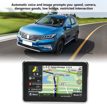 Автомобільні навігаційні пристрої, GPS-навігація, універсальний 5-дюймовий сенсорний автомобільний навігатор GPS-навігація DDR256M 8G MP3 FM карта Європи Q5 1