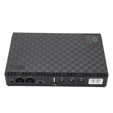Джерело безперебійного живлення (UPS) з акумулятором 10400 мАг, USB 5В DC 5В/9В/12В, PoE 15В/24В, потужністю до 18Вт (Європейська вилка 85-265В)