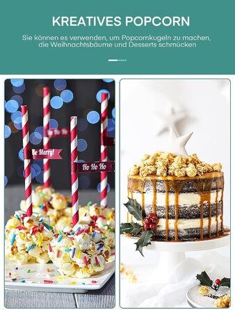 Машина для приготування попкорну з гарячим повітрям, домашня машина для приготування попкорну потужністю 1200 Вт, швидкий попкорн за 2 хвилини, без жиру та олії, включаючи мірну ложку для кукурудзи, компактний дизайн, для домашнього відео та різдвяних веч