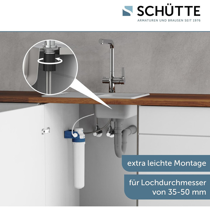 Змішувач для питної води з системою фільтрів, 3-ходовий змішувач для кухні, змішувач осмосу, змішувач для кухні з фільтром для води від вапняних залишків і важких металів, хром, 99800 AQUASTAR PRO