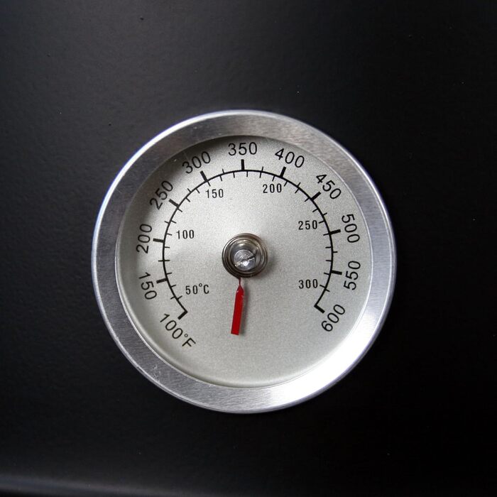 В-1 Дим-гриль Вугільний гриль з кришкою для копчення, смаження та приготування (з резервуаром для води, 2 решітками для грилю, гачками для копчення, термометром) Димна бочка для саду та кемпінгу, 400 3-