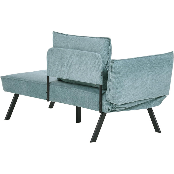 Шезлонг Beliani Тканина світло-блакитний Ліворуч Функція сну водовідштовхувальний Рокамадур