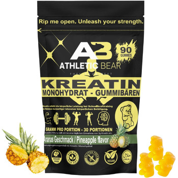 Жувальні цукерки Athletic Bear Creatine Monohydrate, 90 шт. (30 порцій)