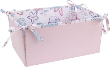 Комплект постільної білизни NoJo для дитячого ліжечка, лагуна русалки, рожевий, блакитний та білий