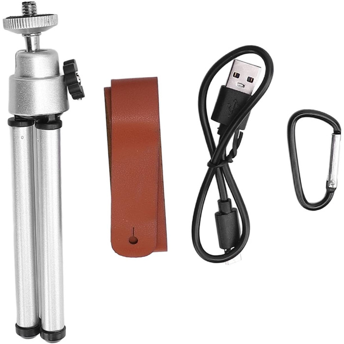 Світлодіодний кемпінговий ліхтар із зарядкою Type-C, портативний кемпінговий ліхтар для намету, двоколірне підсвічування для прямих трансляцій та використання на вулиці, водонепроникний IP63 (чорний та білий)