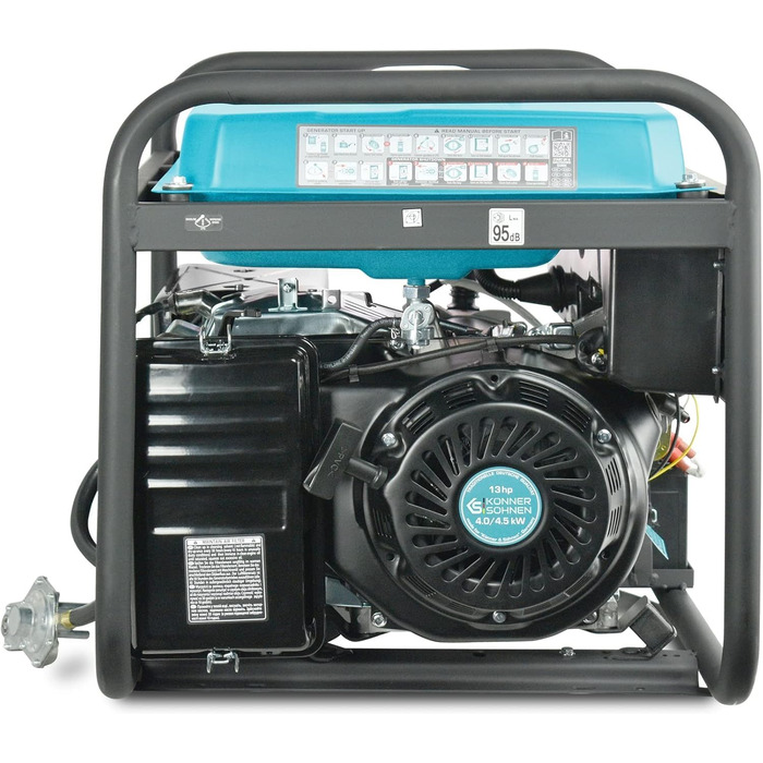 Генератор на зрідженому паливі/бензині K&S Knner&Shnen KS 5000E G серії DUAL FUEL, аварійний генератор потужністю 4500 Вт, ручний/електричний запуск, 2x16A, 12 В, генератор з (AVR), генератор живлення, захист генератора від короткого замикання Blue5eg