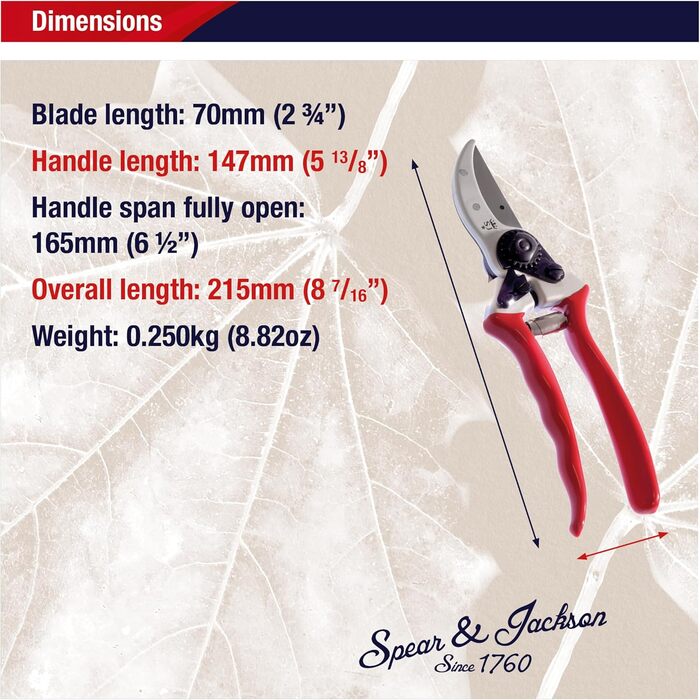 Садові ножиці Spear & Jackson 6659BS Robust Bypass, посилені, з коротким зрізом