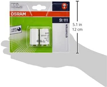 Для індивідуального перемикання люмінесцентних ламп, 2 шт., сірий, 111 Longlife