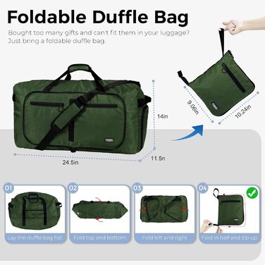 Чоловіча дорожня сумка Fmeida Sportasche, жіночі дорожні сумки, велика ручна поклажа, спортивна сумка, сумка для сауни XXL, лікарняна сумка, легка 65 л, зелена
