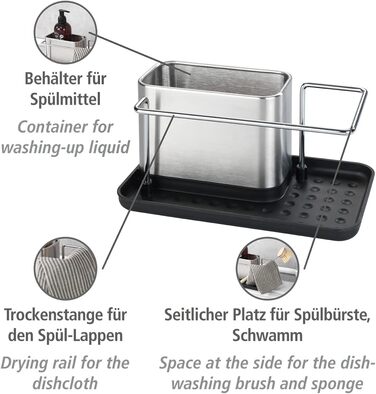 Високоякісний органайзер для мийки з нержавіючої сталі, мийка з великою кількістю місця для зберігання засобу для миття посуду, га