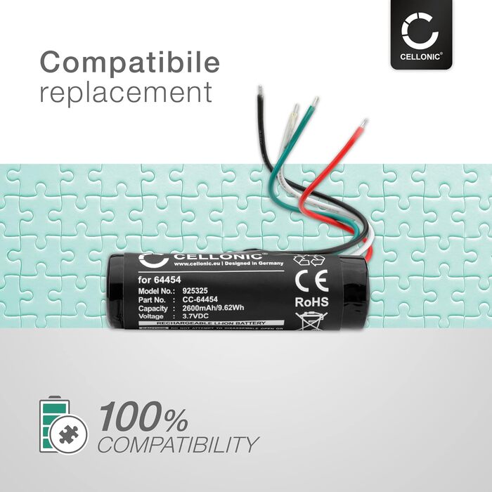 Акумулятор для динаміка, сумісний з Bose V35, T20, 535 (2600 мАг, 3,7 В), заміна акумулятора 064454, 626161-0010