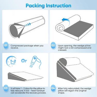 Регульована клиноподібна подушка, подушка для читання для ліжка та дивана, ергономічна подушка для спини з піною з ефектом пам&39яті для підтримки спини під час відпочинку, гри, читання або перегляду телевізора