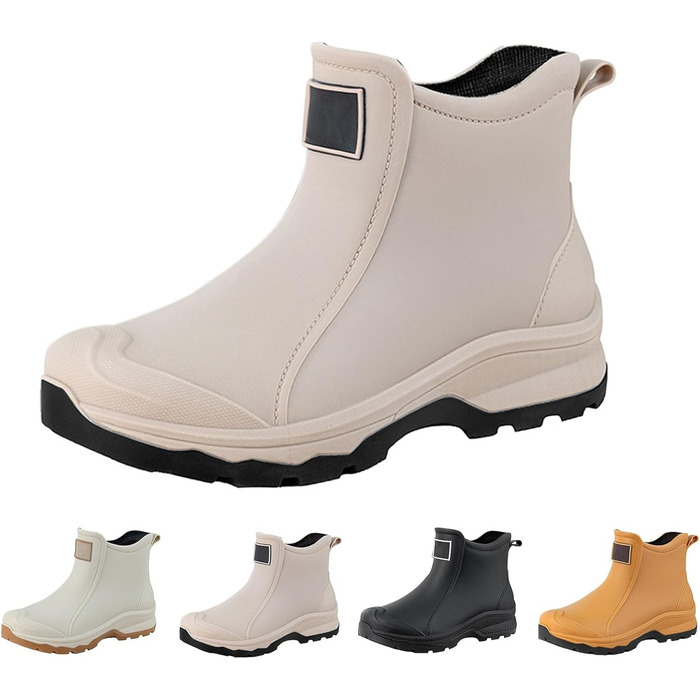 Чоловічі гумові чоботи, водне взуття, гумове взуття з верхнім одягом, студентський повсякденний одяг, все для роботи на свіжому повітрі, риболовлі, миття автомобіля, кухні, не бахіли, гумові гумові чоботи, високе взуття, чоловічі, сірі, 39 1/3 EU