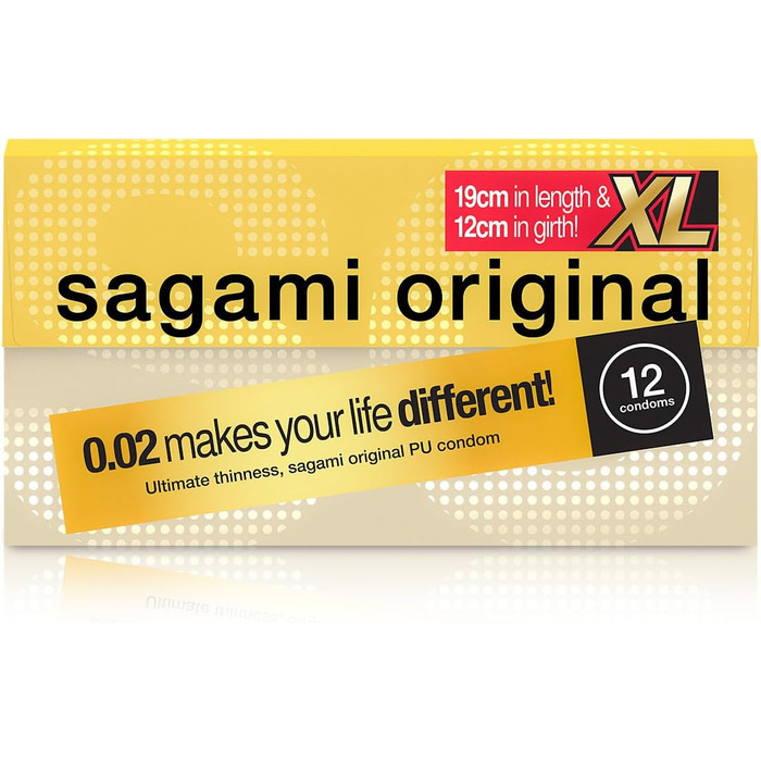 Презервативи Sagami Original 0.02 XL, ультратонкі, 12 шт