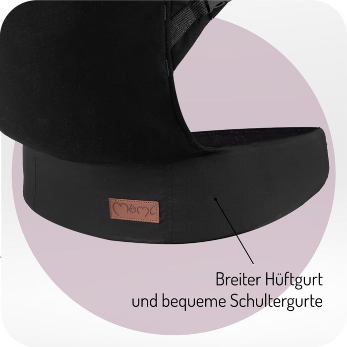 Переноска MOMI COLLET від 3 місяців, для немовлят і дітей до 20 кг, з капюшоном і підголівником, оптимальне регулювання з 6 точкам