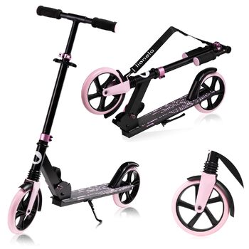 Самокат LIONELO Luca для дітей та дорослих, складаний, до 100 кг, Standard Rosa