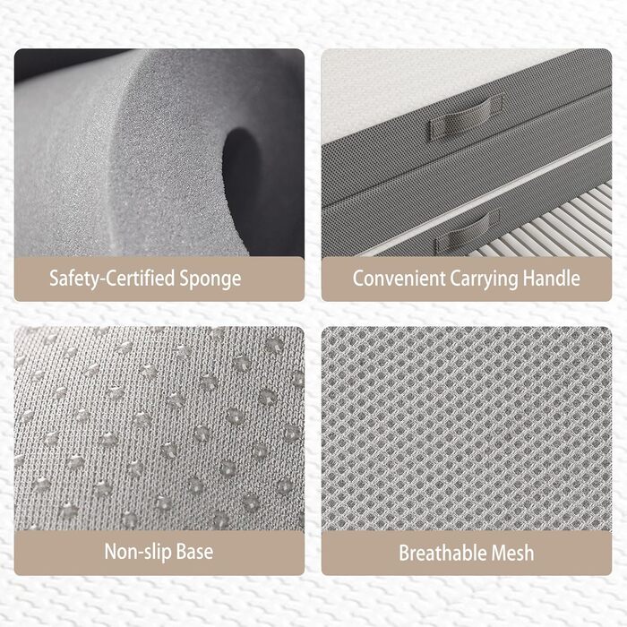 Матрац PurrJoys 90x200 см, висота 25 см, пружинний матрац з кишеньковим механізмом, рівень жорсткості H3 та H4, 7-зонний ортопедичний матрац для сну на боці, матрац з піни з ефектом пам&39яті та приємною для шкіри тканиною