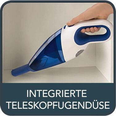 Ручний пилосос Rowenta AC4461 Extenso Cyclonic 4.8V пилозбірник 375 мл чотири акумуляторні батареї з насадкою-щіткою час роботи 11