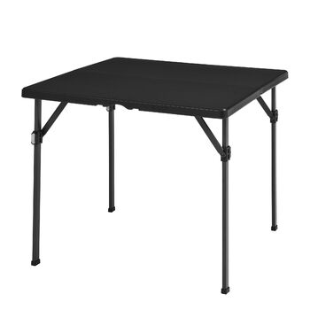 Складаний стіл Storeo Basics, квадратний, з ручкою для перенесення, для використання в приміщенні та на вулиці, портативний, легкий, дорожній стіл, для пікніка, кемпінгу, чорний, 86,1 x 86,1 x 73,9 см