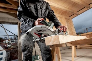 Циркулярна пила Metabo KS 85 FS (пила з пильним диском ø 235 мм, 2000 Вт, швидкість різання 55 м/с, довжина кабелю 4 м, з кейсом)
