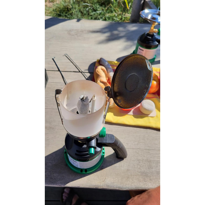 Газова лампа Nola з газовим балончиком 190 г та 3 чохлами - Газовий картриджний ліхтар для кемпінгу, газовий балончик з бутаном, газовий ліхтар для вулиці, газовий ліхтар для кемпінгу, паливний ліхтар, арт. 930