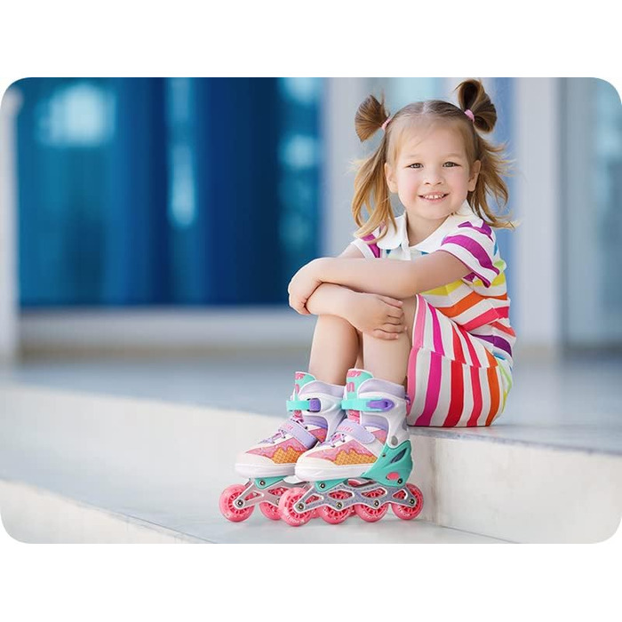 Дитячі роликові ковзани Meteor регульовані 4-в-1 Роликові ковзани, роликові ковзани, ковзани колеса ABEC-7 PU, алюмінієва рама розміри XS 25-28, S 30-33, M 34-37, M фіолетовий