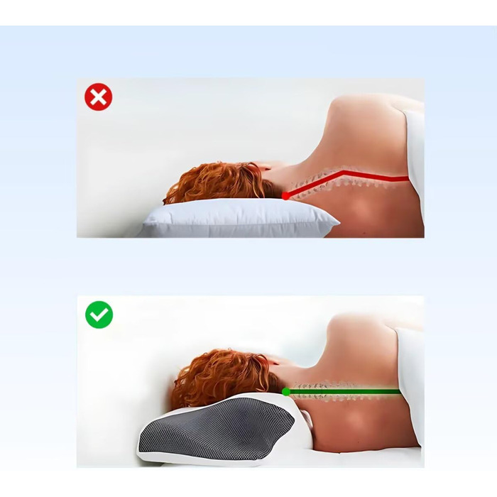 Ергономічна подушка для шиї SWZEC DreamSleepz чорного кольору