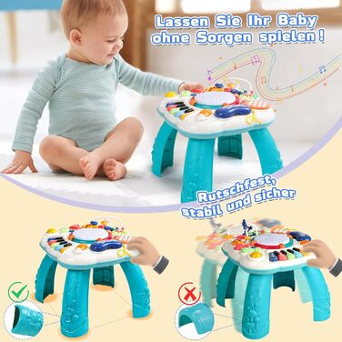 Іграшки від 1 року - Baby Toys Ігровий столик 6 в 1 Дитячі іграшки від 1 2 років 9 місяців Подарунки на день народження від 1 року