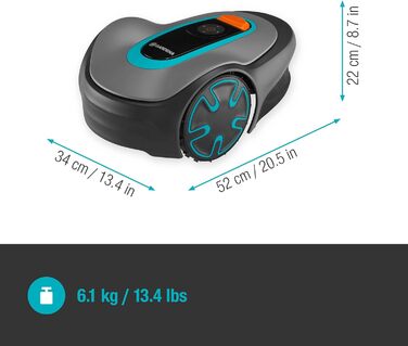 Робот-газонокосарка Gardena SILENO minimo 250 м інтелектуальна газонокосарка з оптимальним підключенням, програмована за допомогою програми Gardena Bluetooth, версія DE (15201-20) 250m2