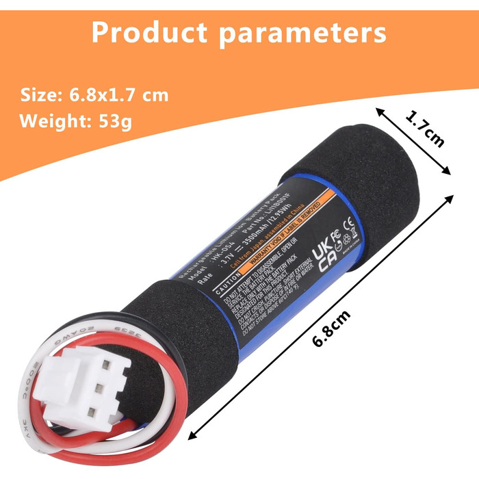 Замінний акумулятор 3500 мАг, сумісний з бездротовою Bluetooth-колонкою Harman Kardon Onyx Studio1/2/3/4 LI11B001F HK-OS4