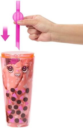 Лялька та аксесуари серії Barbie Pop Reveal Bubble Tea, модна лялька з ароматним манго-мочі з домашнім улюбленцем, 8 сюрпризів, вк