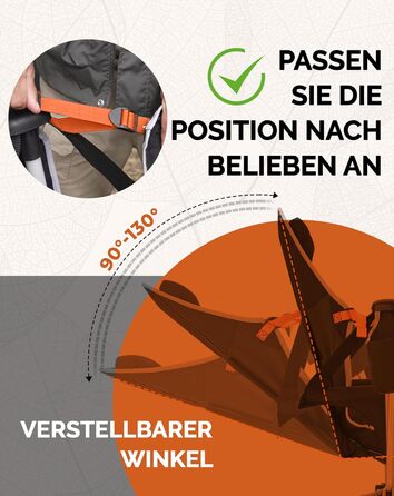 Легке крісло-гойдалка для кемпінгу KingCamp, складне крісло-гойдалка для кемпінгу з 3 регульованими спинками, розкладне вуличне крісло-гойдалка з тримачем для напоїв, підвісне крісло-гойдалка для використання в приміщенні, вітальня, сад, патіо, чорне з пі