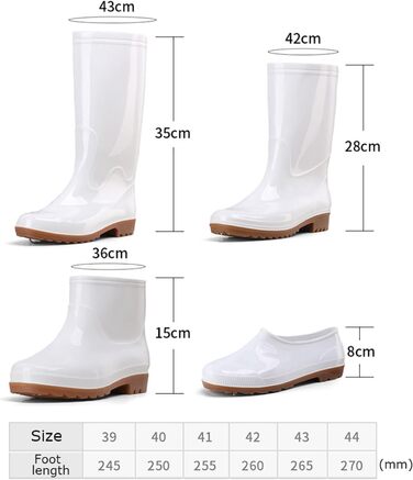 Чоловічі гумові чоботи з високим, середнім та коротким верхом, нековзні робочі чоботи з ПВХ з м&39якою підошвою, жовто-білі гумові чоботи Yellow 1 32 EU
