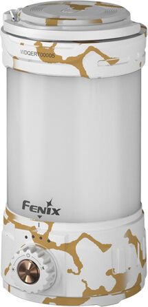 Кемпінговий світлодіодний ліхтар Fenix CL26R Pro павербанк макс. 650 люмен білого та червоного світла з акумулятором ємністю 5000 мАг і акумулятором USB-C кольору мармуровий білий