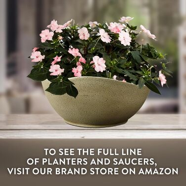 Класичний лоток для рослин Arc Unique Home and Garden з дренажною пробкою, стійкий до ультрафіолету, неглибокий кашпо, сучасний горщик для трав (30,5 см, глина Georgia Clay)