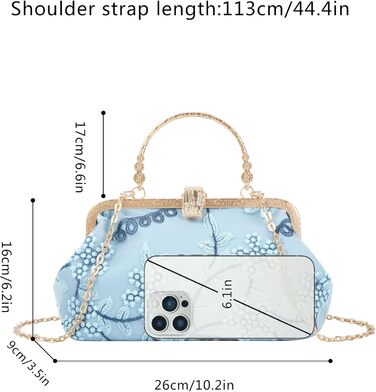 Сатеневий клатч для вечірки та особливих подій, блакитний (08301)