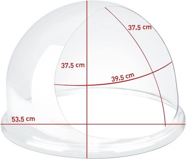 Чохол Royal Catering RCZW-COV12E для машини для виробництва цукрової вати Candy Floss (Ø52 см, арилове скло, 54 x 54 x 35,5 см) прозорий