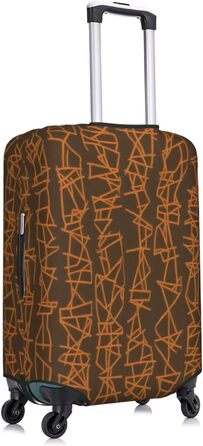 Чохол для валізи з квітковим принтом, міцний, підходить для валіз розміром 45,7 - 81,3 см, розмір M, чорний, середній