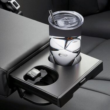 Кухоль з прямою трубочкою, 590 мл, чорно-білий, з футбольним принтом, дорожній кухоль, підходить для кемпінгу, офісу та дому